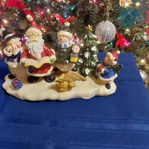 Gerson International Santa Caroling With The Little Snow Buddies Figurine